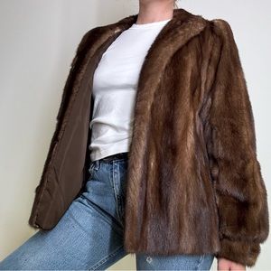 VINTAGE fur coat angora mink mob wives